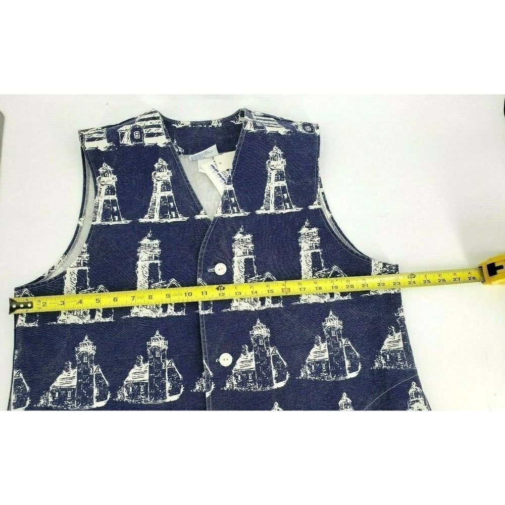 Michigan Rag Company Lighthouse Vest Blue Denim - Picture 10 of 12